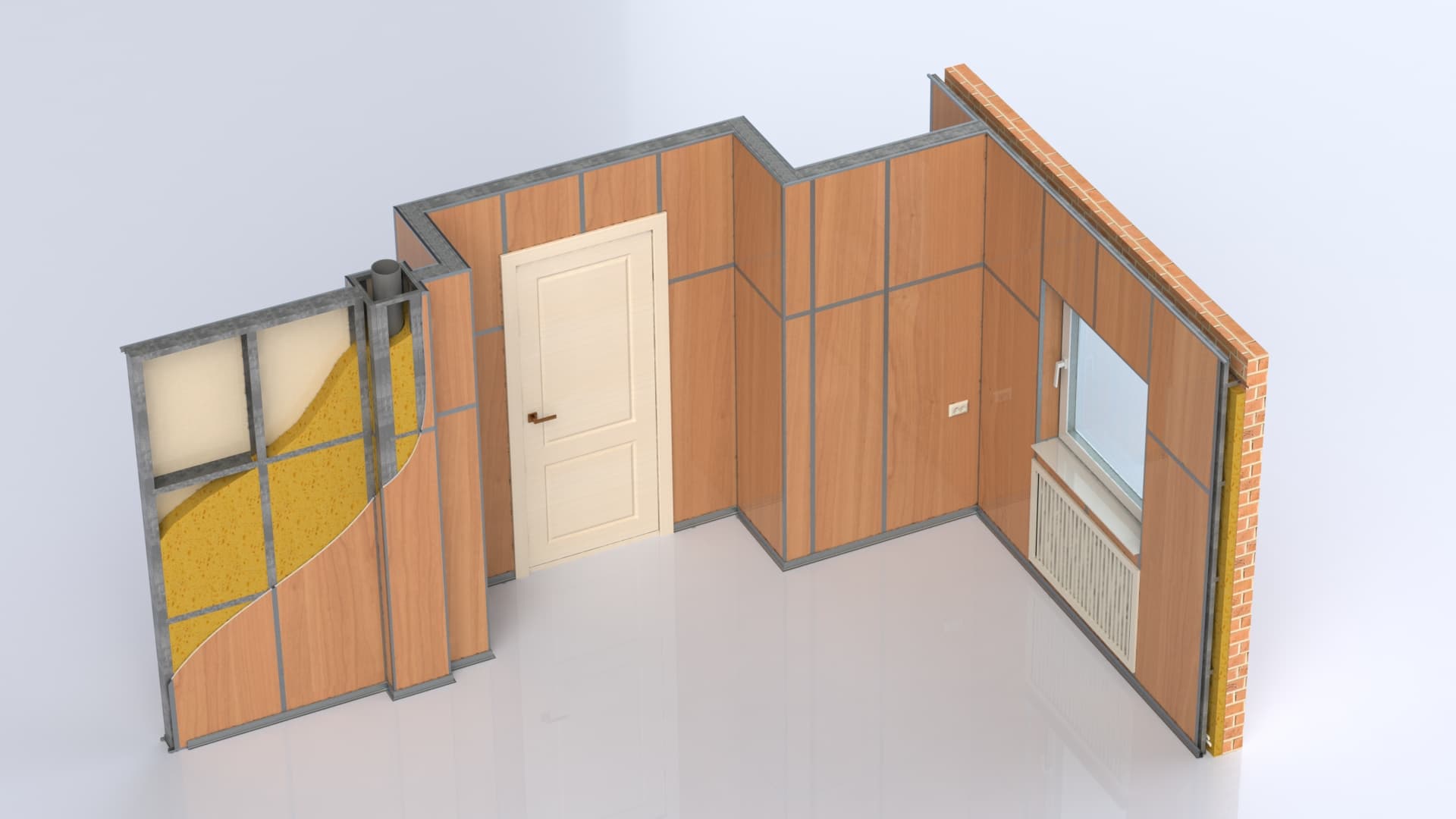 ⚡ Швидкий ремонт без зупинки: переваги монтажу панелей GYPSUN™ на каркасній основі